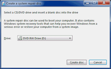 Create Repair Disk